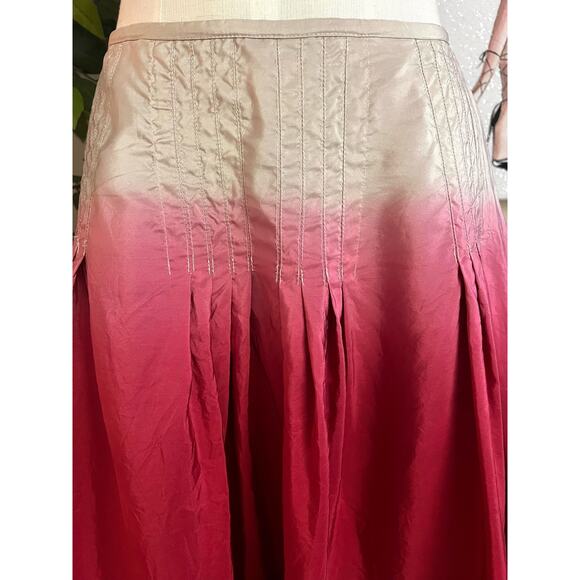 Jones New York Womens Vintage Y2K Silk High Waisted Pleated A-line Skirt Size 6 - Picture 2 of 10